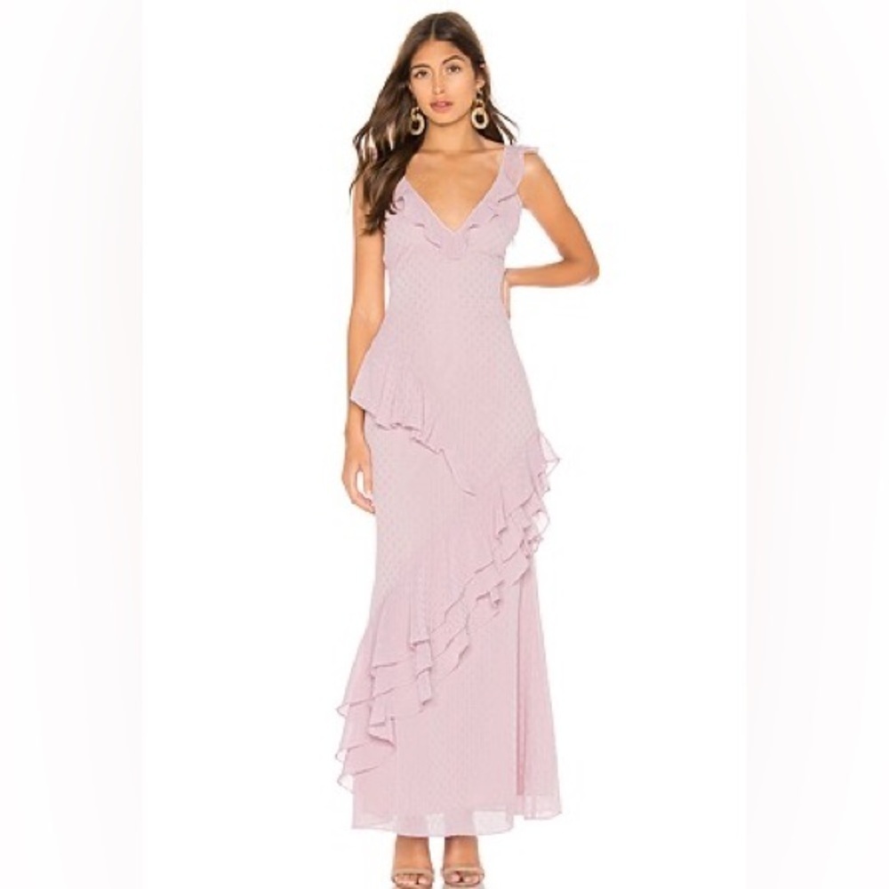Revolve PRIVACY PLEASE TALLULAH maxi dress in Pale Lilac size XS ruffle